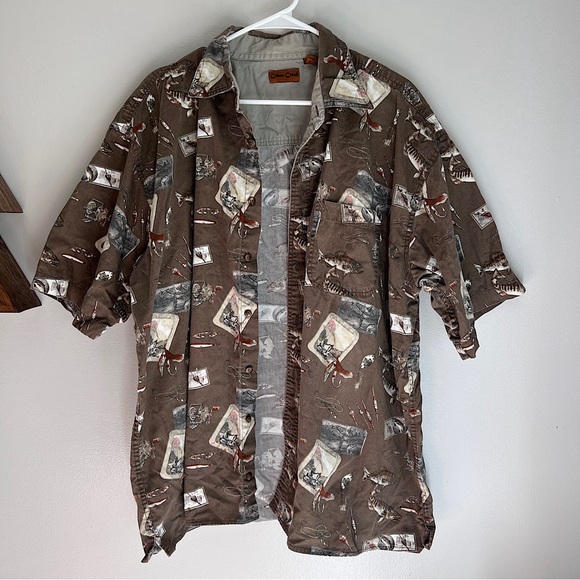 Vintage Cobra Creek Fishing Button Up T-Shirt - Picture 1 of 8